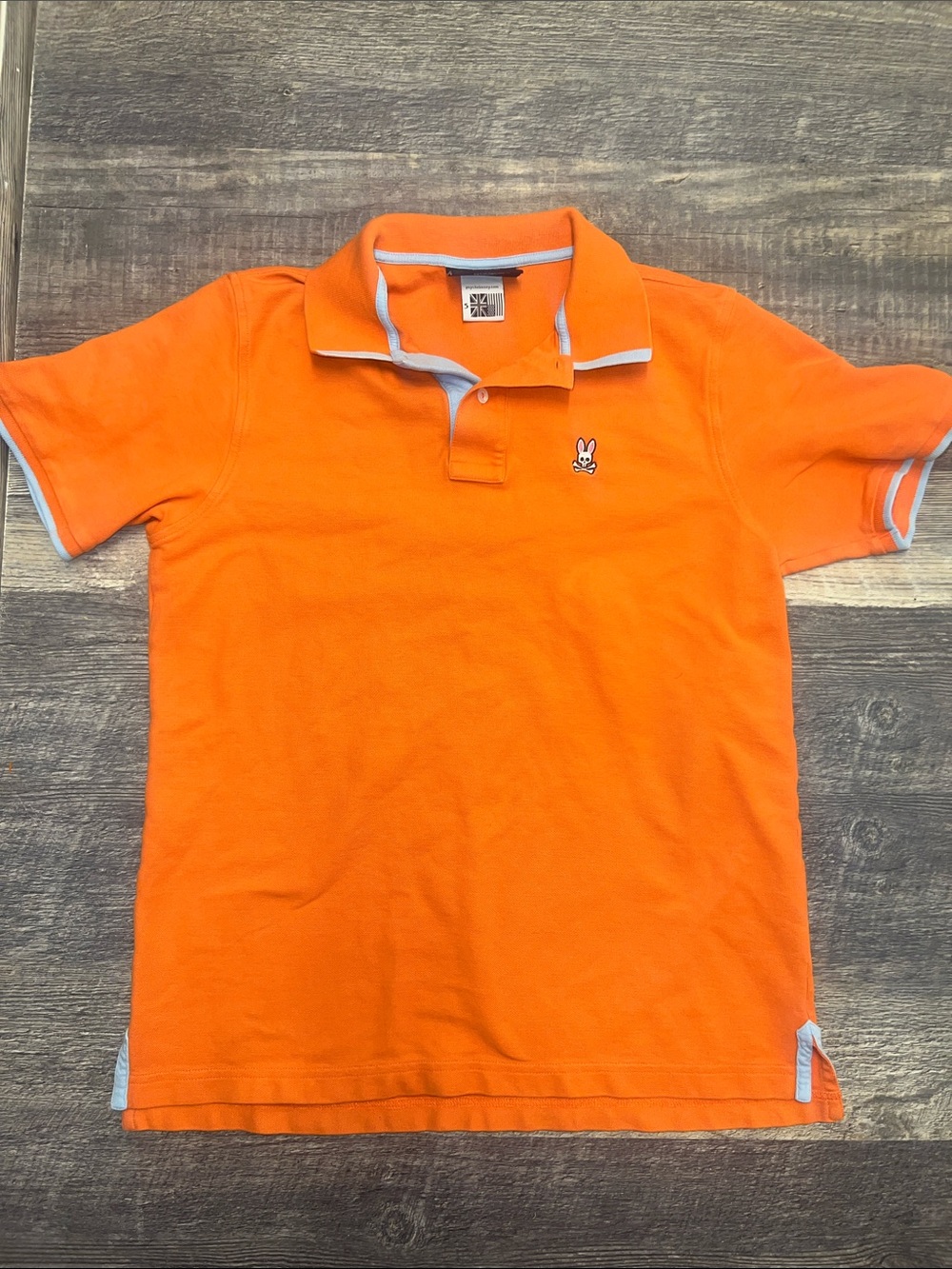 Psycho Bunny Orange Polo with Contrast Trim
